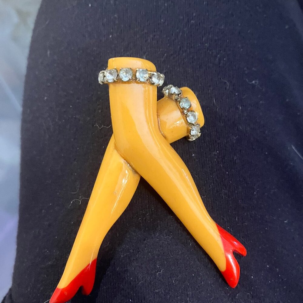 legs pin high heels sexy red pumps rhinestone garter vintage galalith